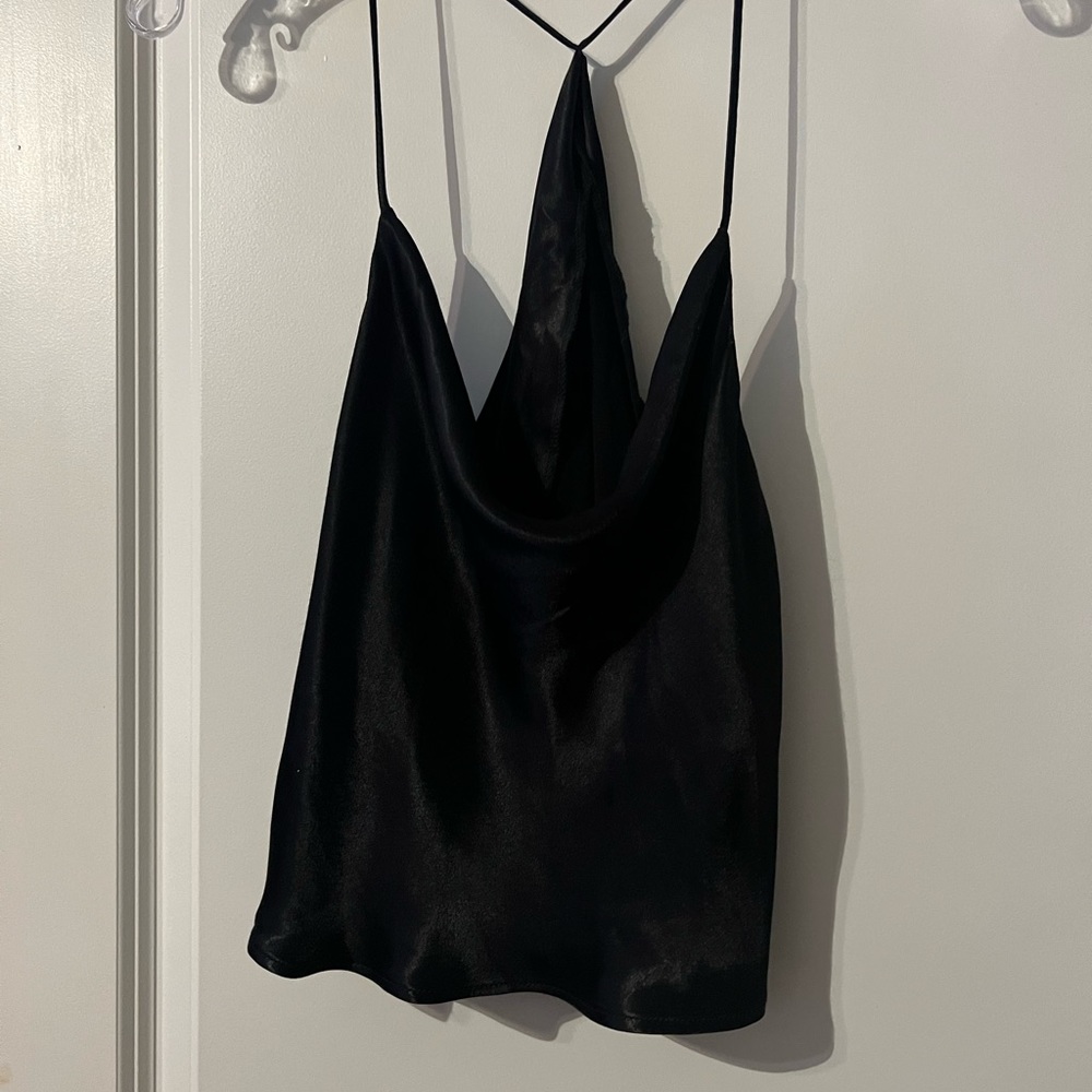 Zara satin camisole size small black